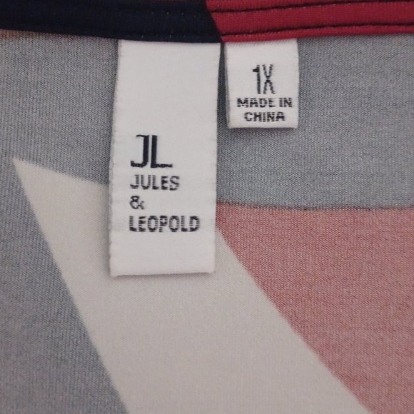 Women Jules & Leopold Multi-colored Blouse- Size 1X - Picture 5 of 5